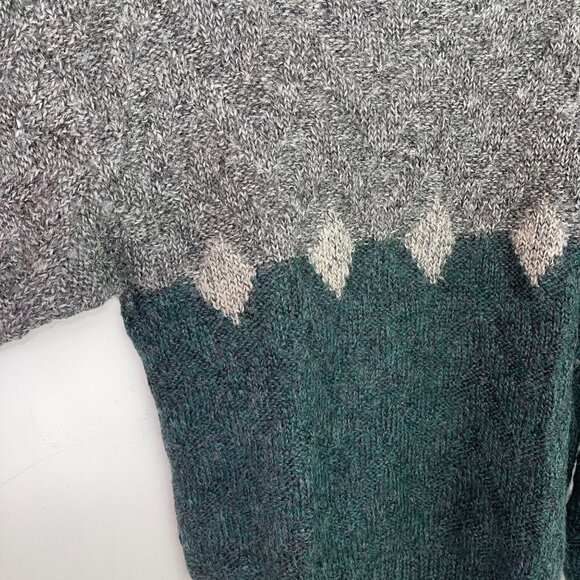 Valentino Uomo Mens Sweater Green Gray Size Medium Vintage Wool Mohair Nylon - Picture 11 of 16